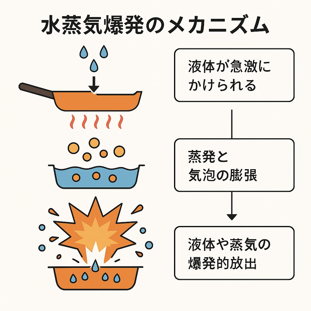 水蒸気爆発のメカニズム
